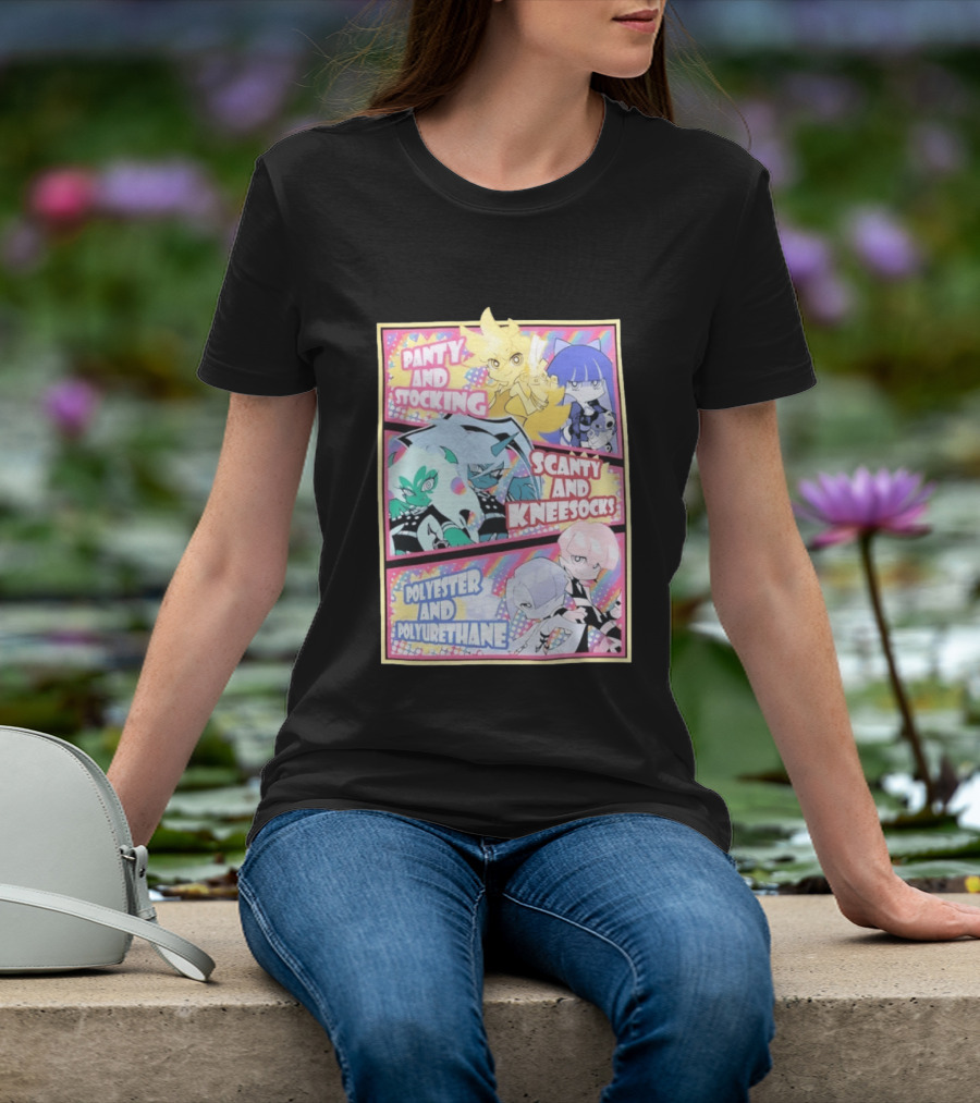 Panty And Stocking With Scanty And Kneesocks Polyester And Polyurethane T-Shirt