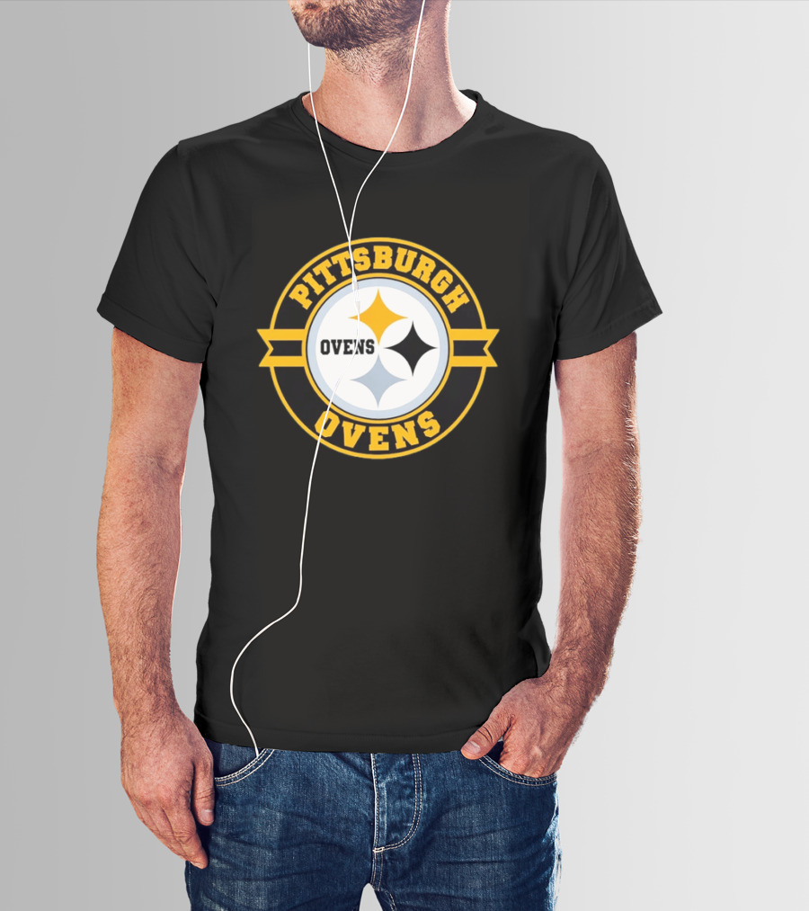 Pittsburgh Ovens Circle Emblem Black Gold Stars T-Shirt