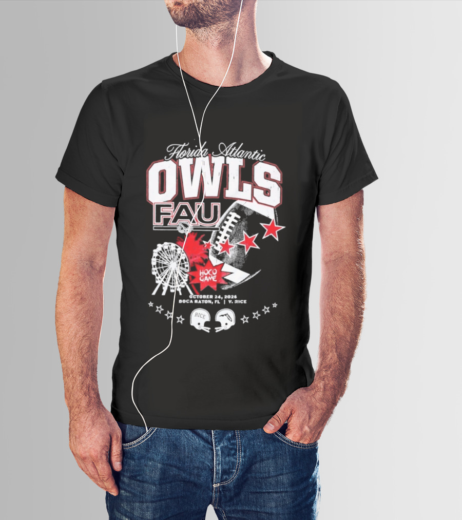 Florida Atlantic Owls FAU Hoco Game Boca Raton October 24 2026 T-Shirt