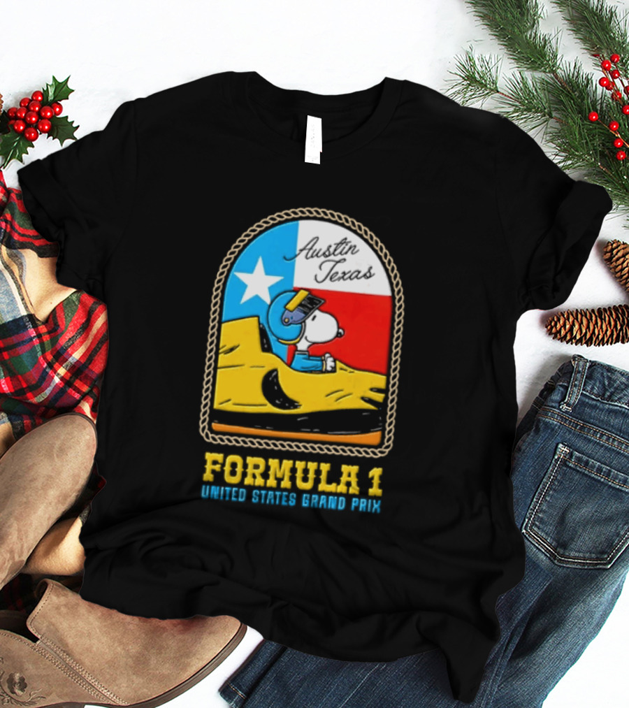 Formula 1 Snoopy United States Grand Prix Austin Texas T-Shirt