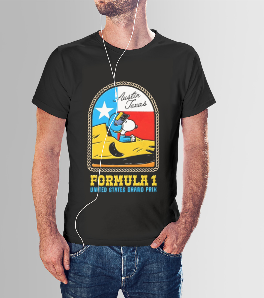 Formula 1 Snoopy United States Grand Prix Austin Texas T-Shirt
