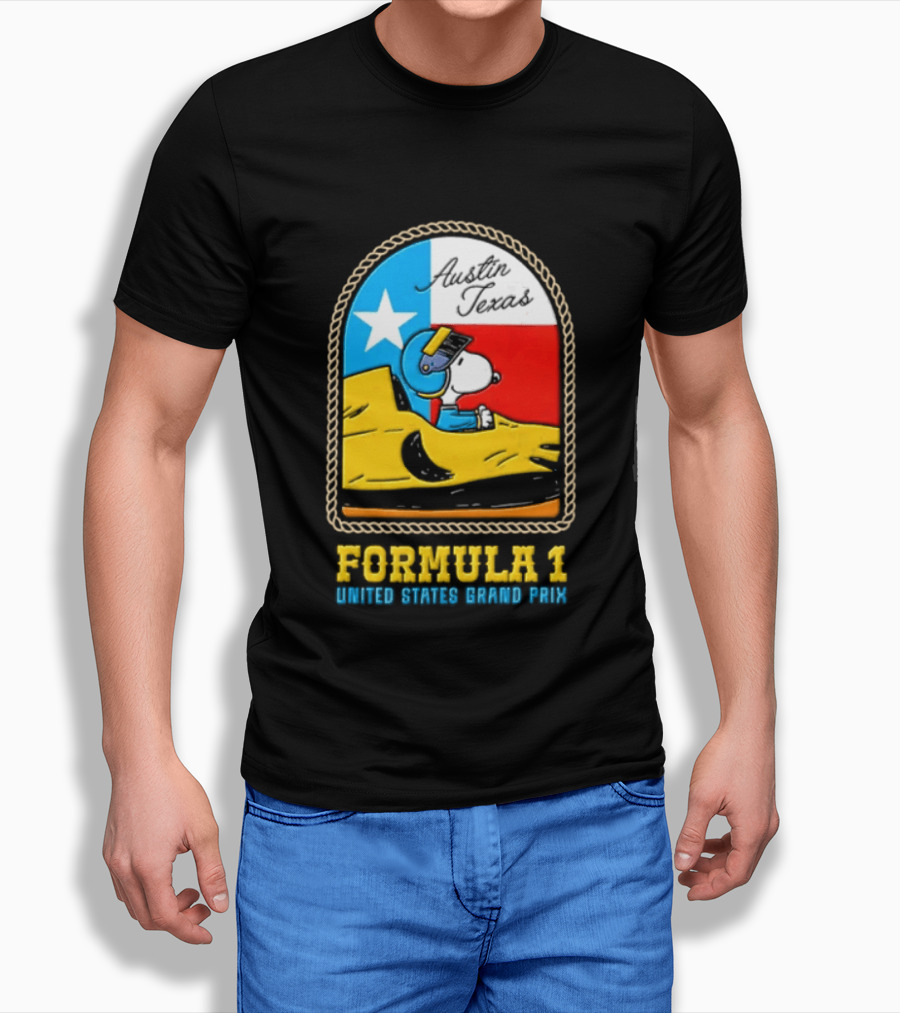 Formula 1 Snoopy United States Grand Prix Austin Texas T-Shirt