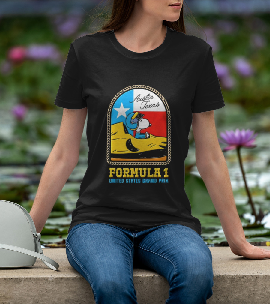 Formula 1 Snoopy United States Grand Prix Austin Texas T-Shirt