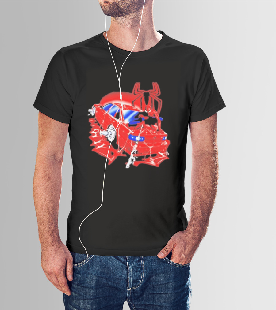 Spider Car Red Spider Man Bootleg Marvel Web T-Shirt