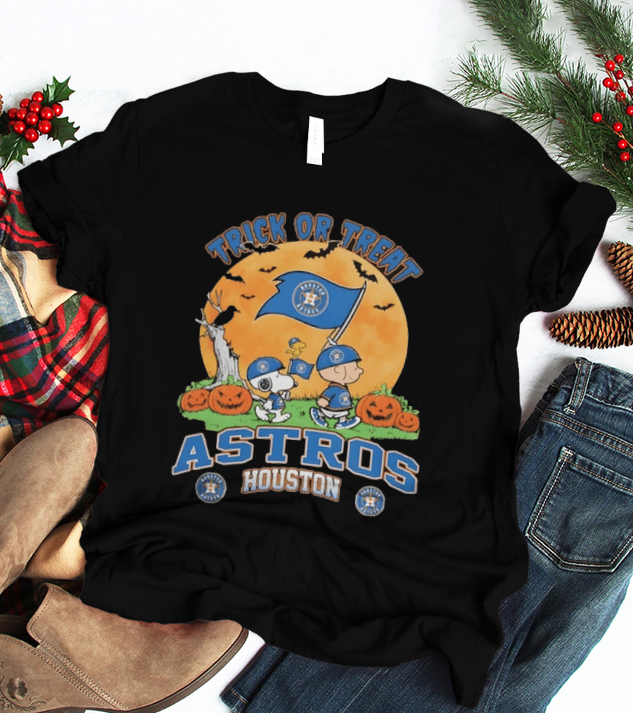 Trick Or Treat Peanuts Houston Astros Halloween T-Shirt