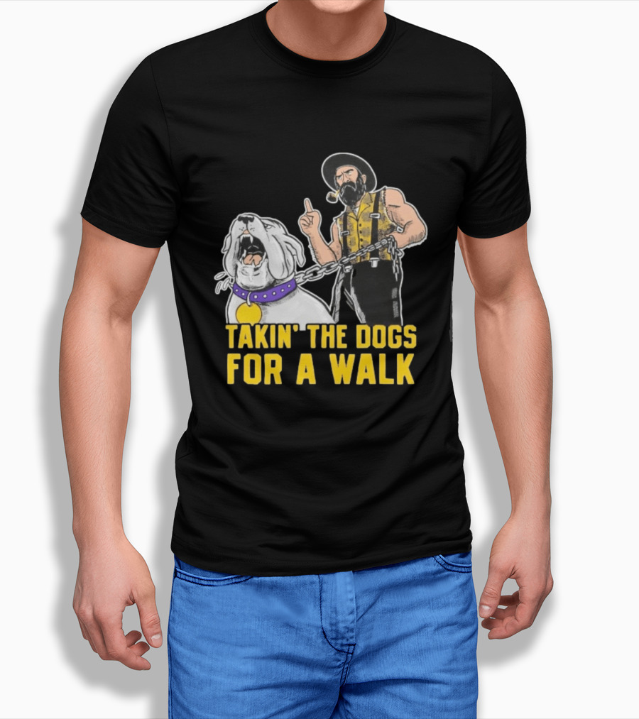 Takin' The Dogs For A Walk James Madison Dukes Vs Appalachian State Mountaineers T-Shirt