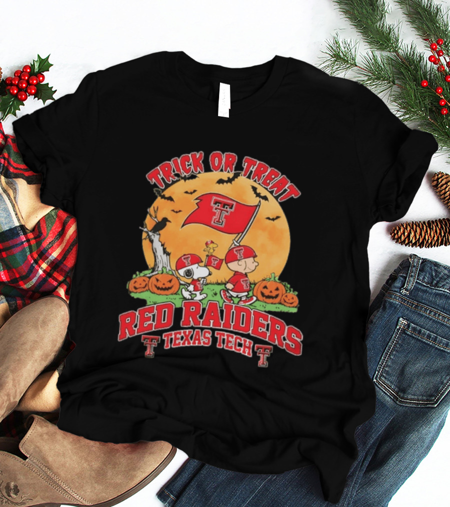 Texas Tech Red Raiders Peanuts Trick Or Treat Halloween T-Shirt