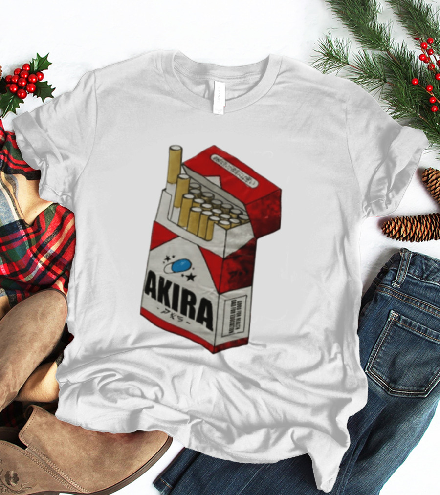Akira Good For Health Bad For Education Cigarette Pack Capsule T-Shirt