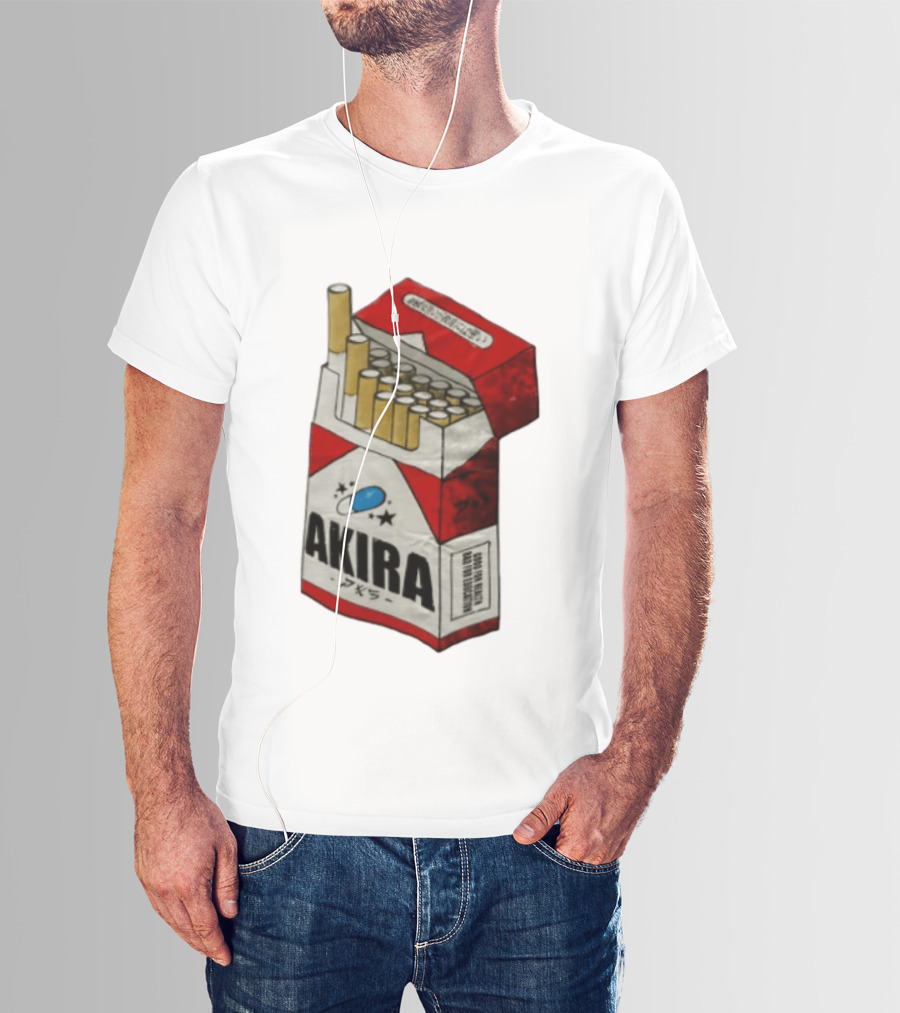 Akira Good For Health Bad For Education Cigarette Pack Capsule T-Shirt