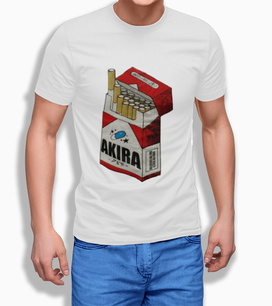 Akira Good For Health Bad For Education Cigarette Pack Capsule T-Shirt