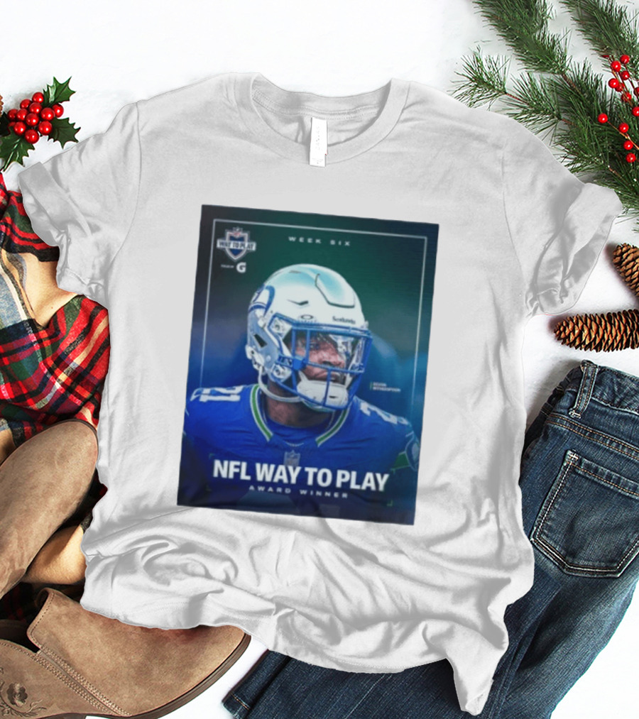 NFL Way To Play Devon Witherspoon Seattle Seahawks Week Six Award Winner T-Shirt