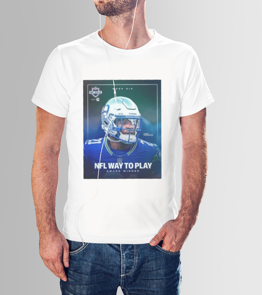 NFL Way To Play Devon Witherspoon Seattle Seahawks Week Six Award Winner T-Shirt