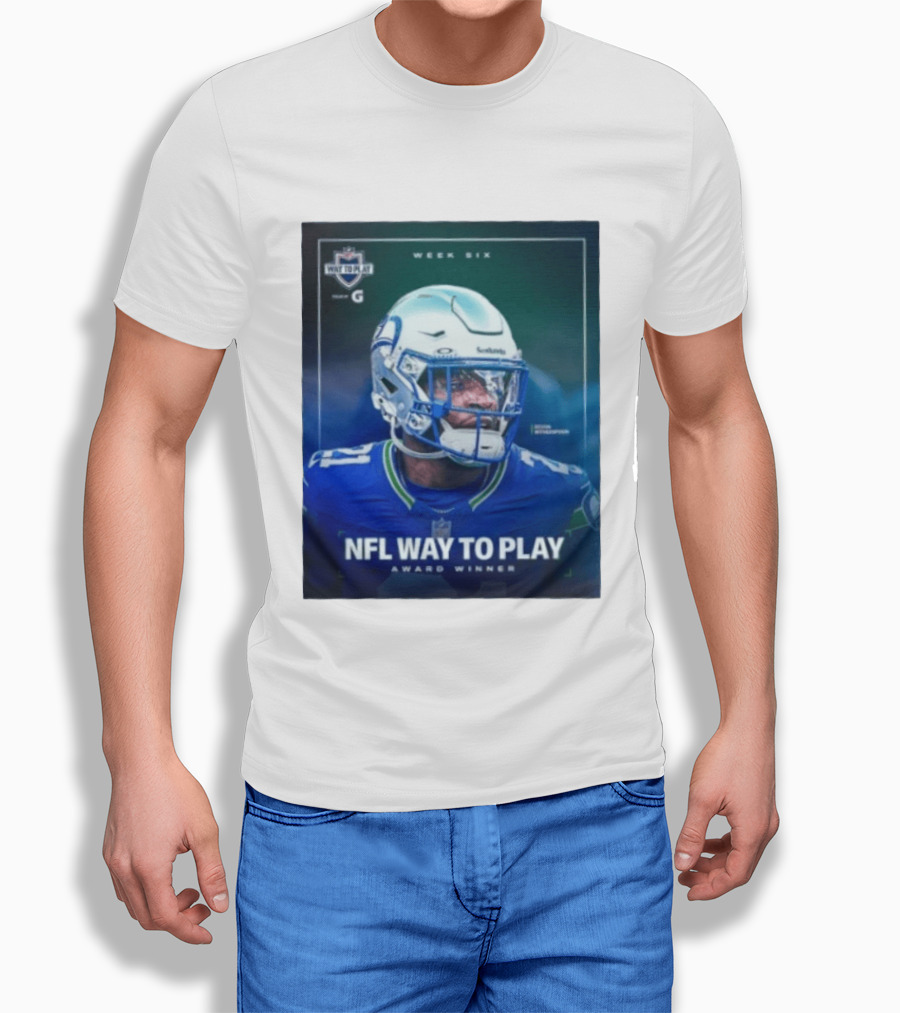 NFL Way To Play Devon Witherspoon Seattle Seahawks Week Six Award Winner T-Shirt