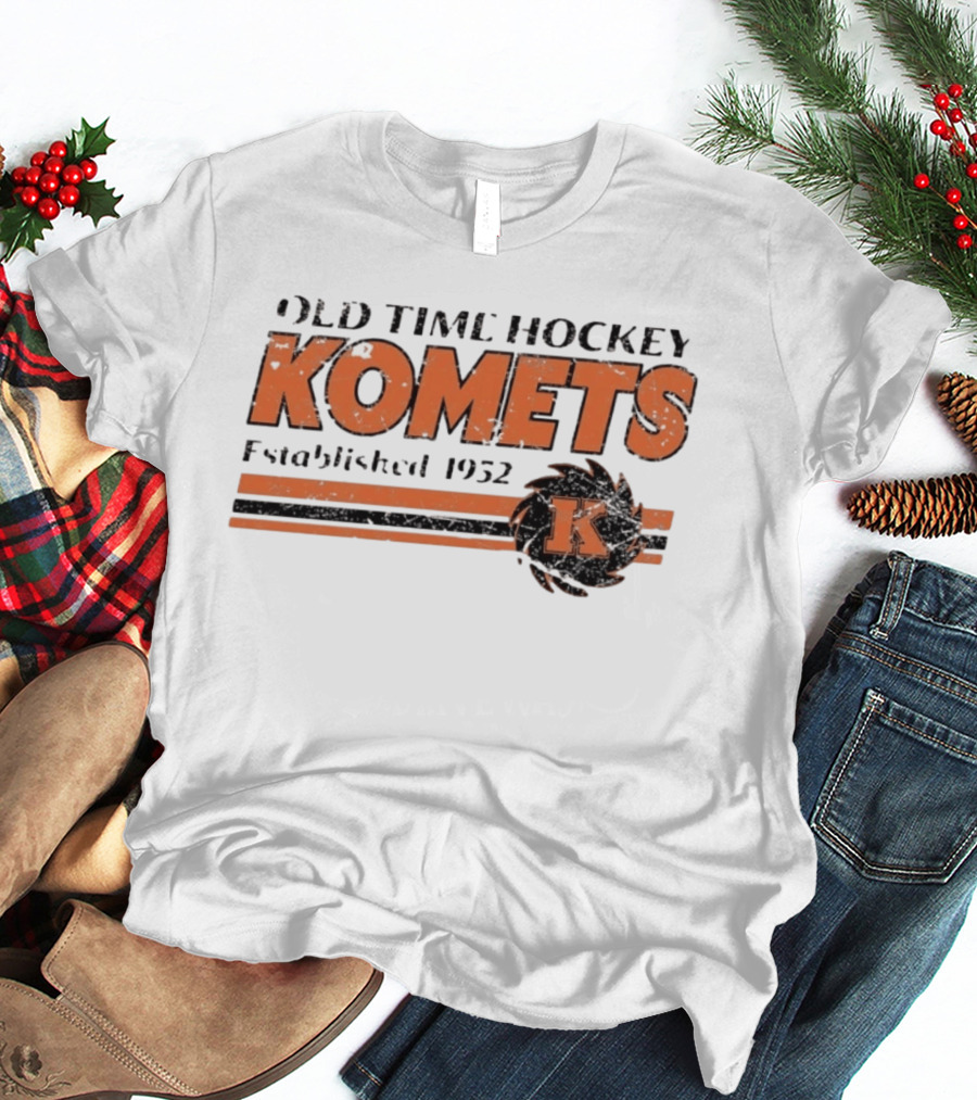 Old Time Hockey Komets Established 1952 Vintage Distressed T-Shirt