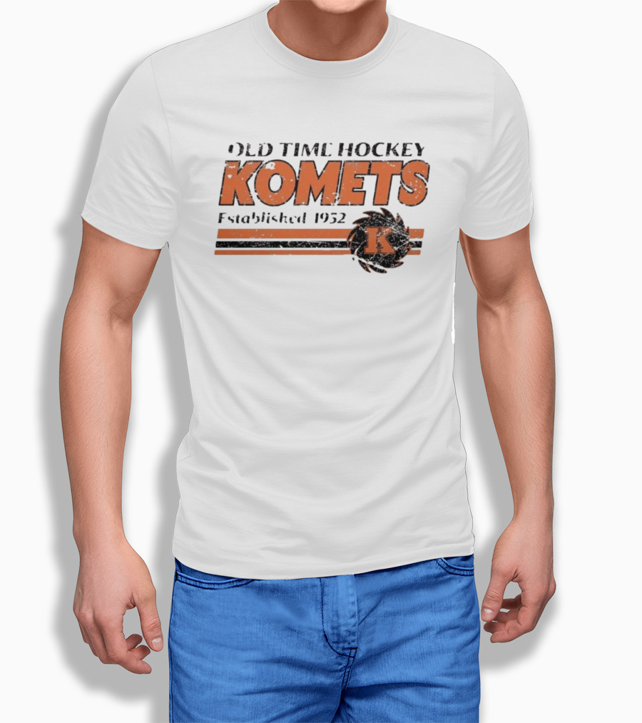 Old Time Hockey Komets Established 1952 Vintage Distressed T-Shirt