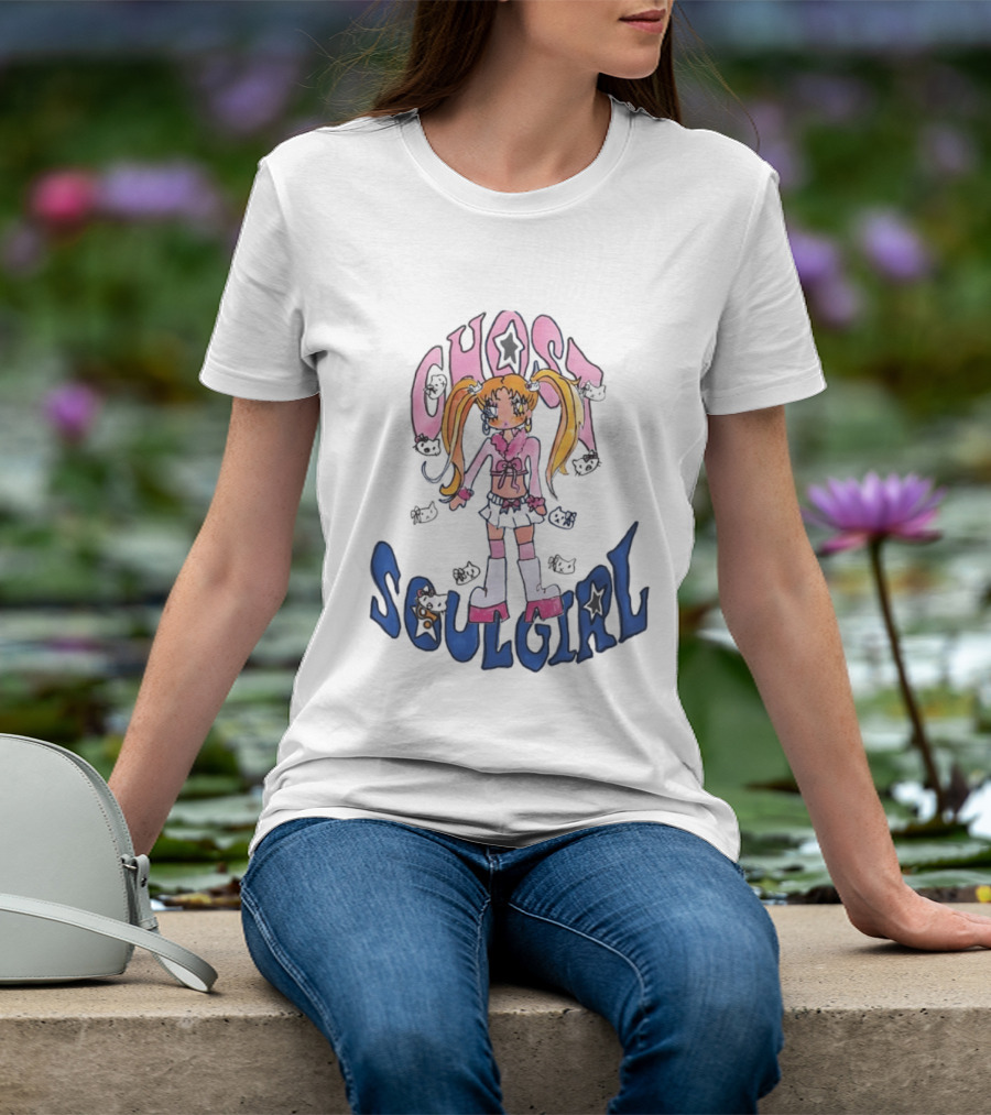 Ghost Soulgirl Anime Star Aesthetic Kawaii Girl T-Shirt