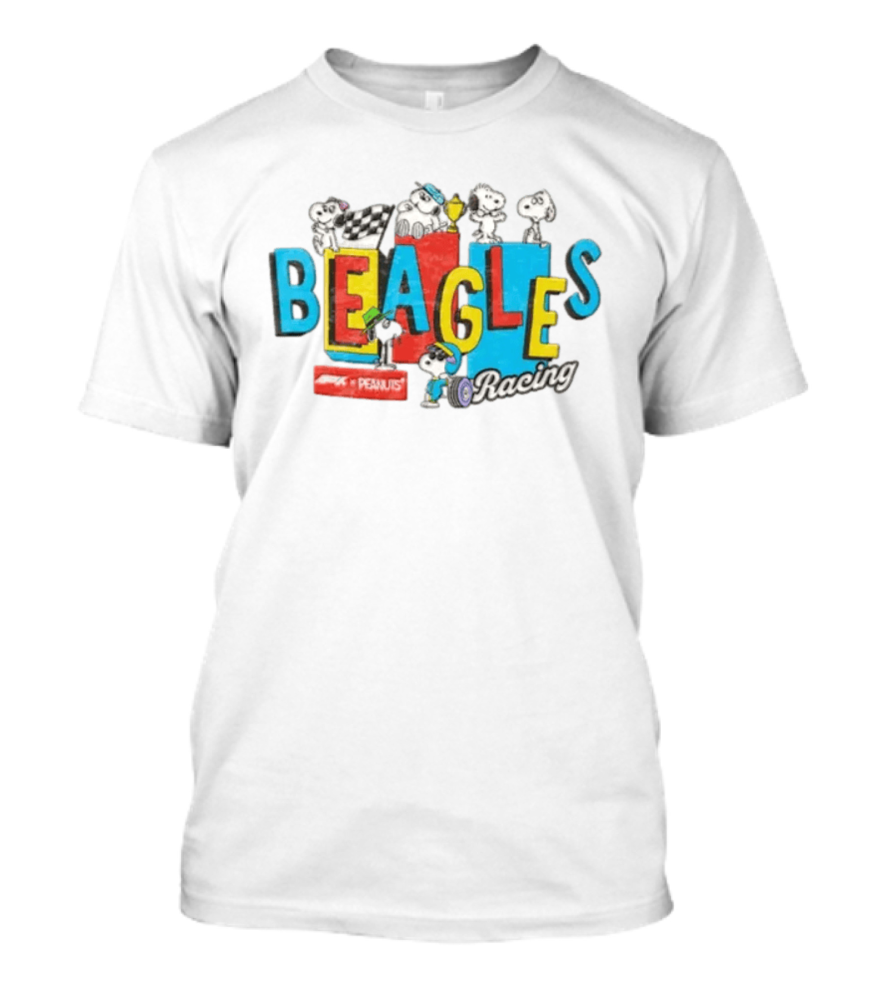 Peanuts Beagles Racing Snoopy F1 Formula One T-Shirt