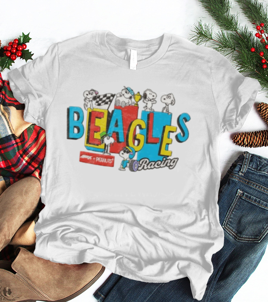 Peanuts Beagles Racing Snoopy F1 Formula One T-Shirt