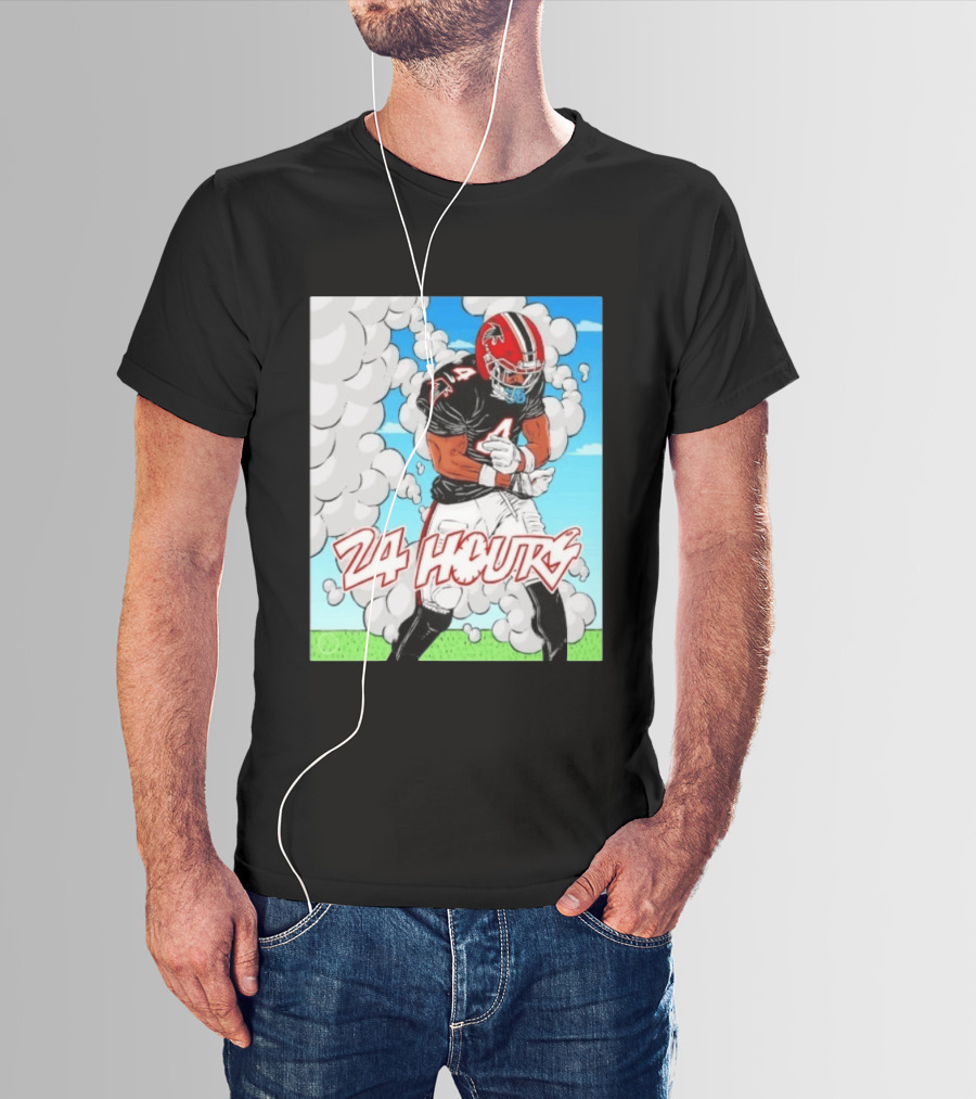 Atlanta Falcons 24 Hours Number 4 Player Game Day Action T-Shirt