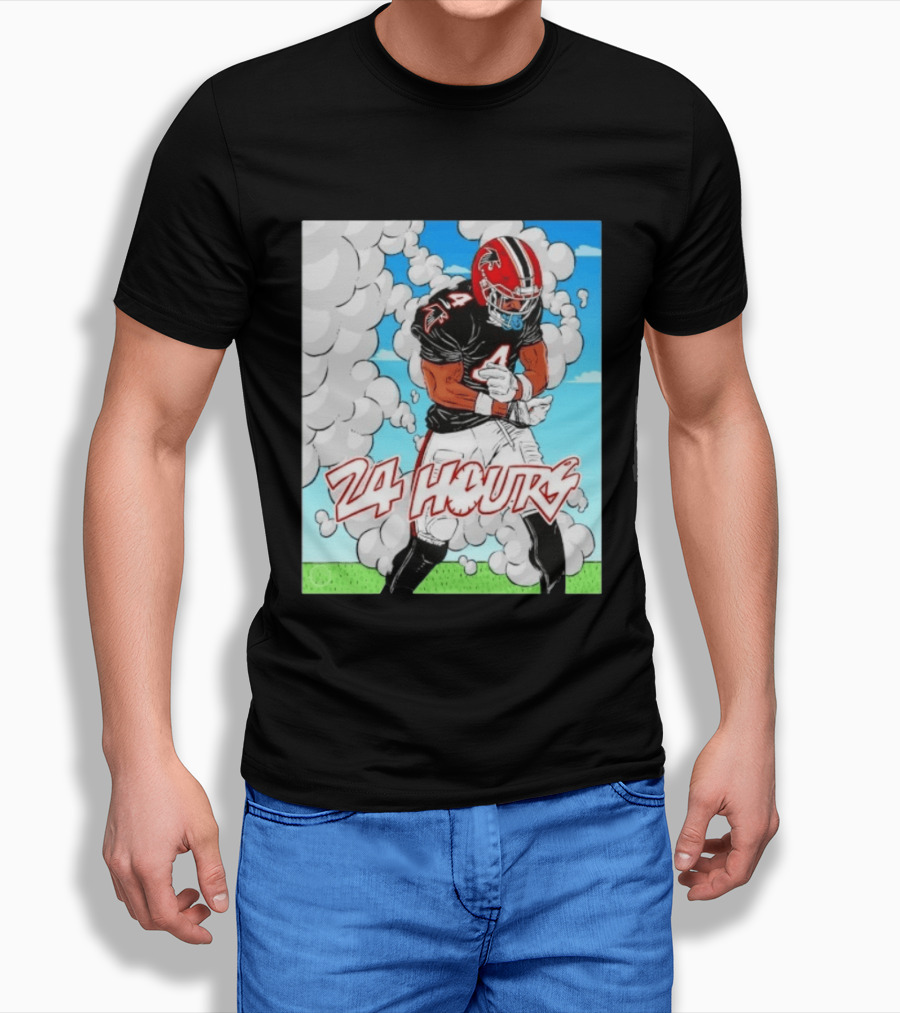 Atlanta Falcons 24 Hours Number 4 Player Game Day Action T-Shirt