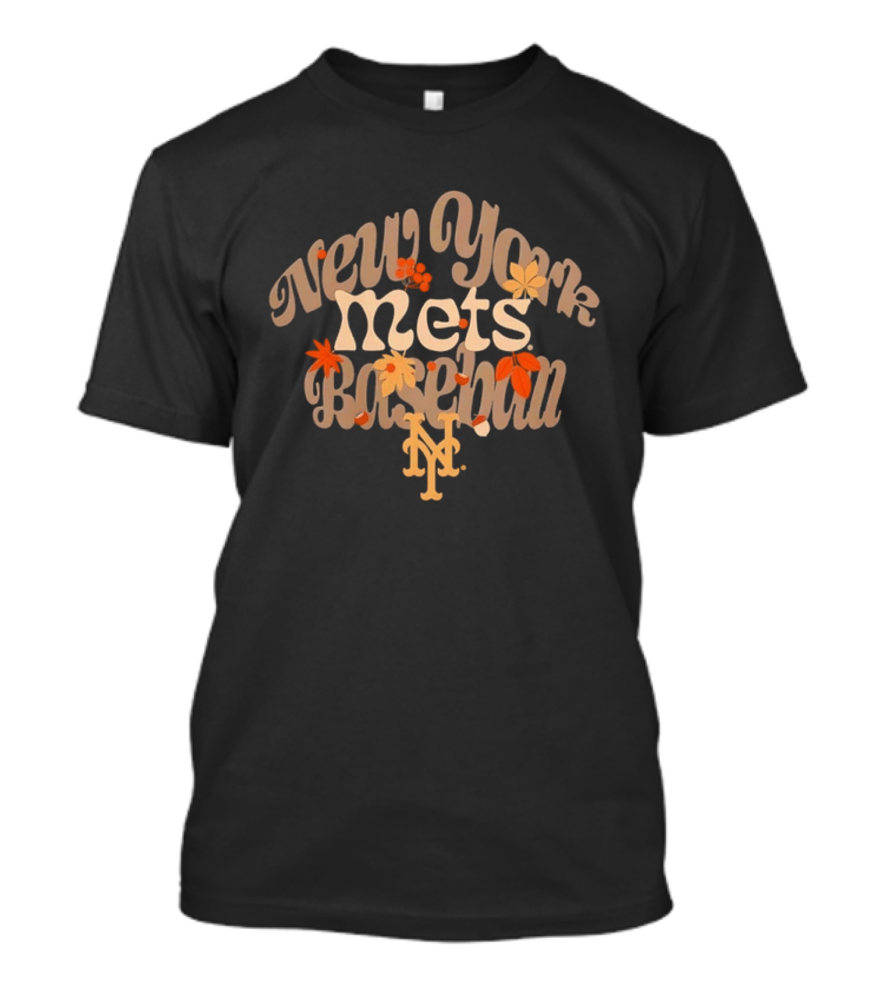 New York Mets Baseball Autumn Leaves NY T-Shirt