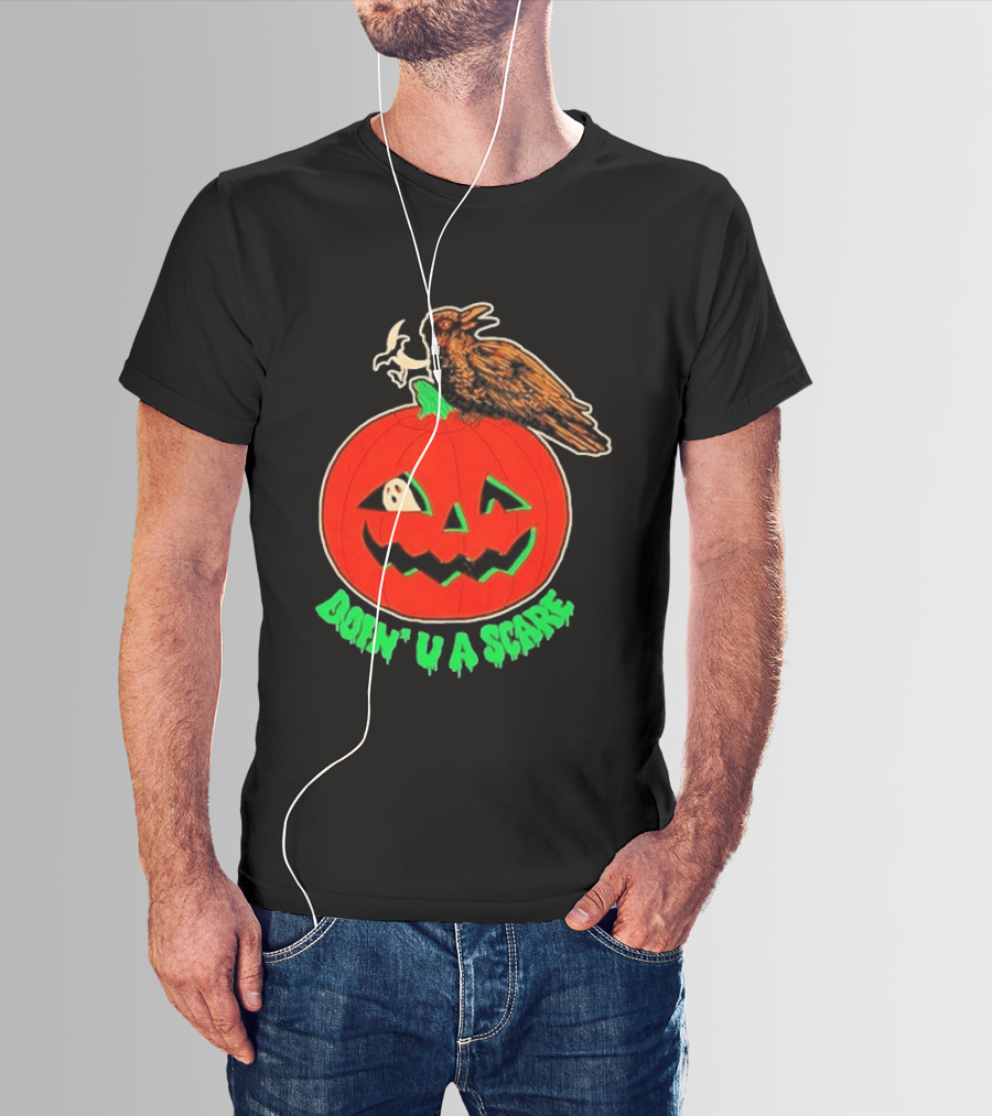 Doin' U A Scare Pumpkin Crow Halloween 2026 T-Shirt
