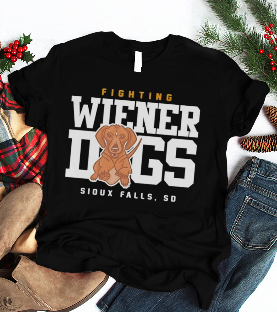Fighting Wiener Dogs Sioux Falls SD Dachshund T-Shirt