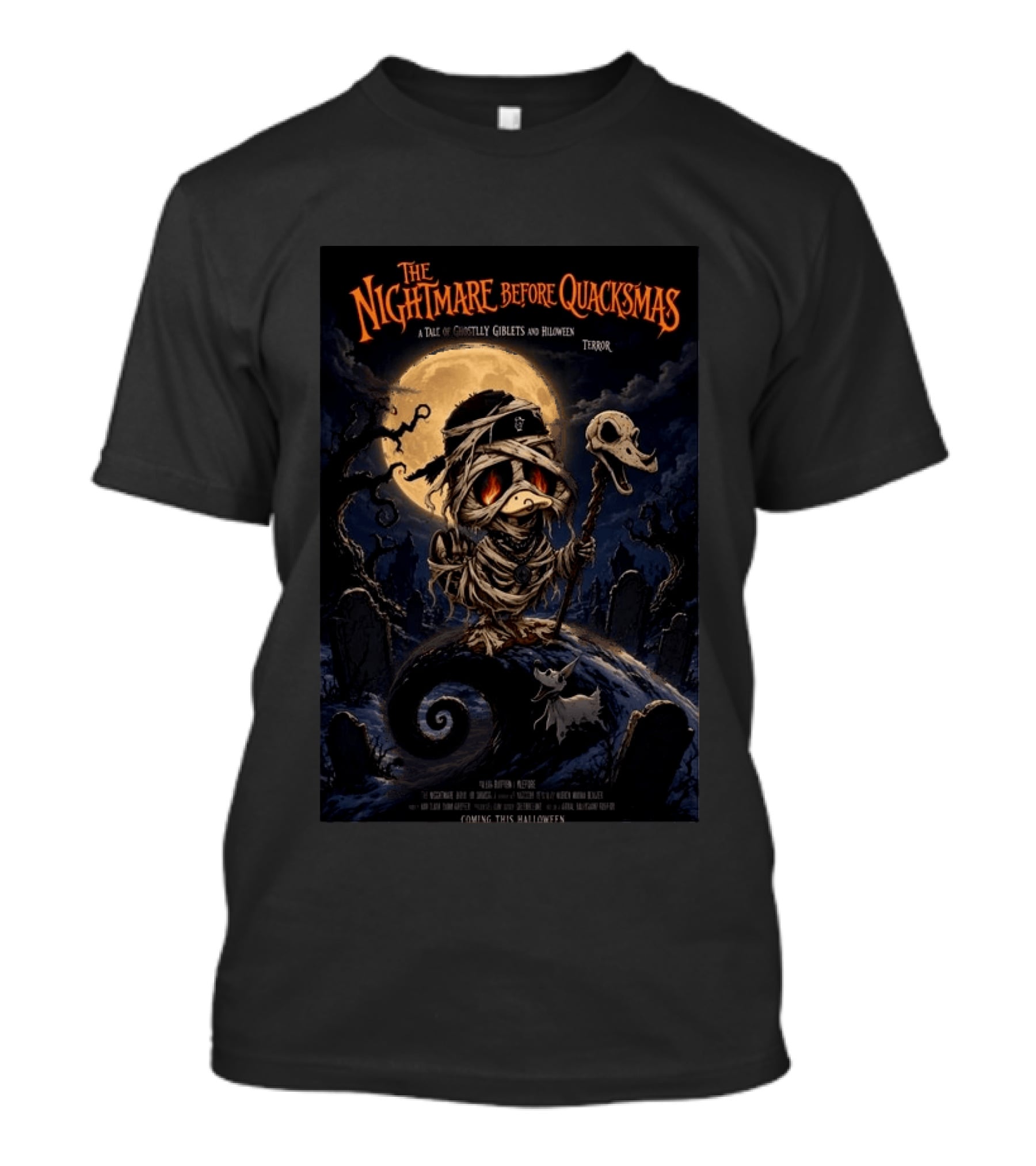 The Nightmare Before Quackmas A Tale Of Ghostly Giblets And Hiloween Terror T-Shirt