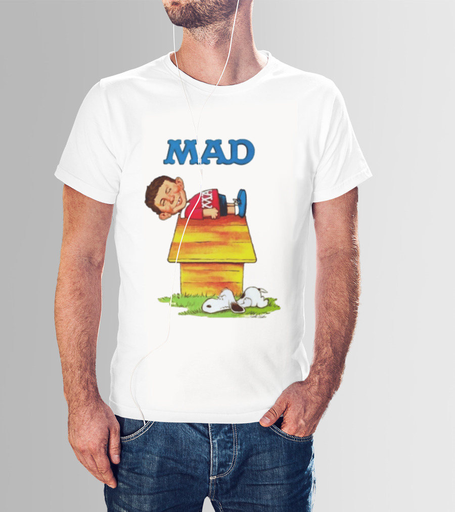 Alfred E Neuman MAD Magazine Snoopy Doghouse October 1970 T-Shirt