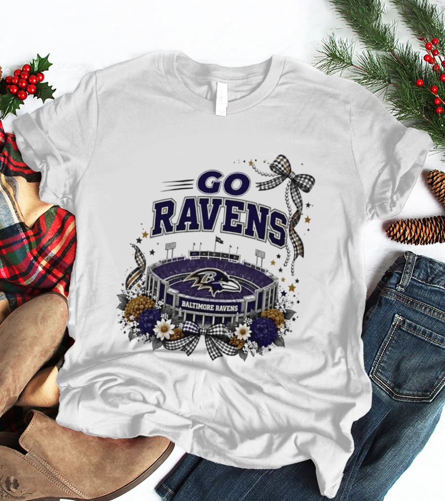 Go Ravens Baltimore Ravens Stadium Game Day Football T-Shirt