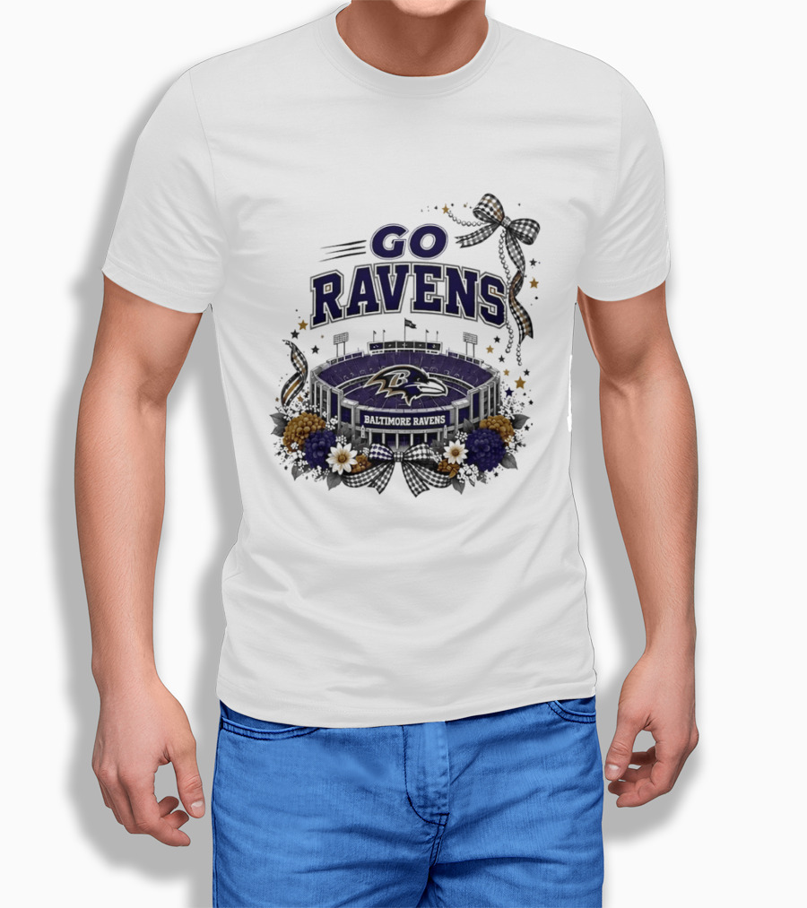 Go Ravens Baltimore Ravens Stadium Game Day Football T-Shirt