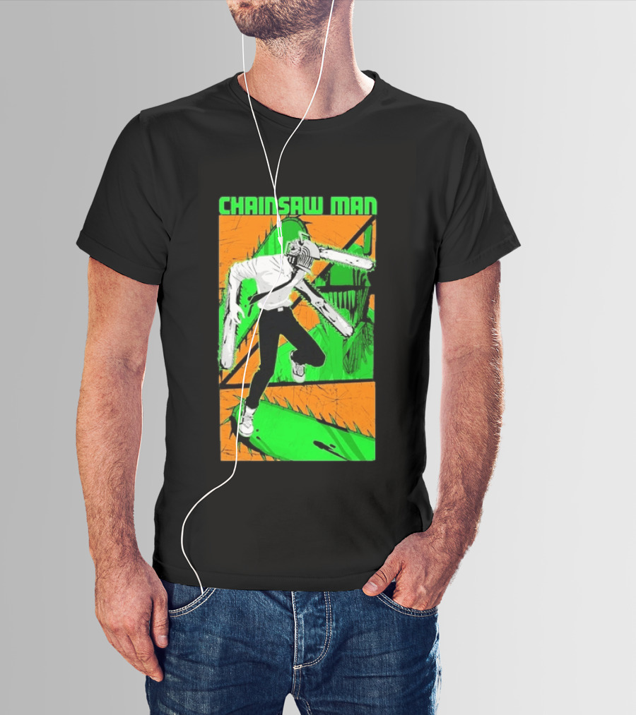 Chainsaw Man Denji Manga Anime Character Action T-Shirt