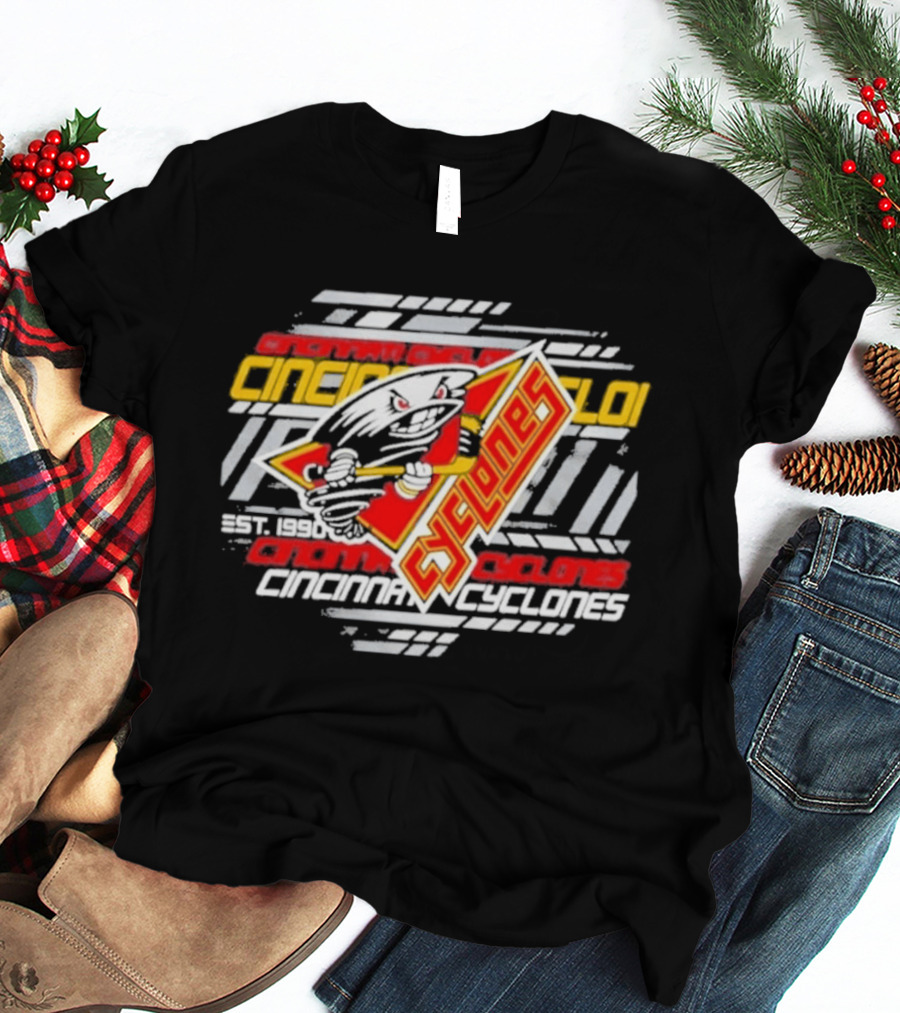 Cincinnati Cyclones 1990 ECHL Cyclones Hockey Alternate T-Shirt