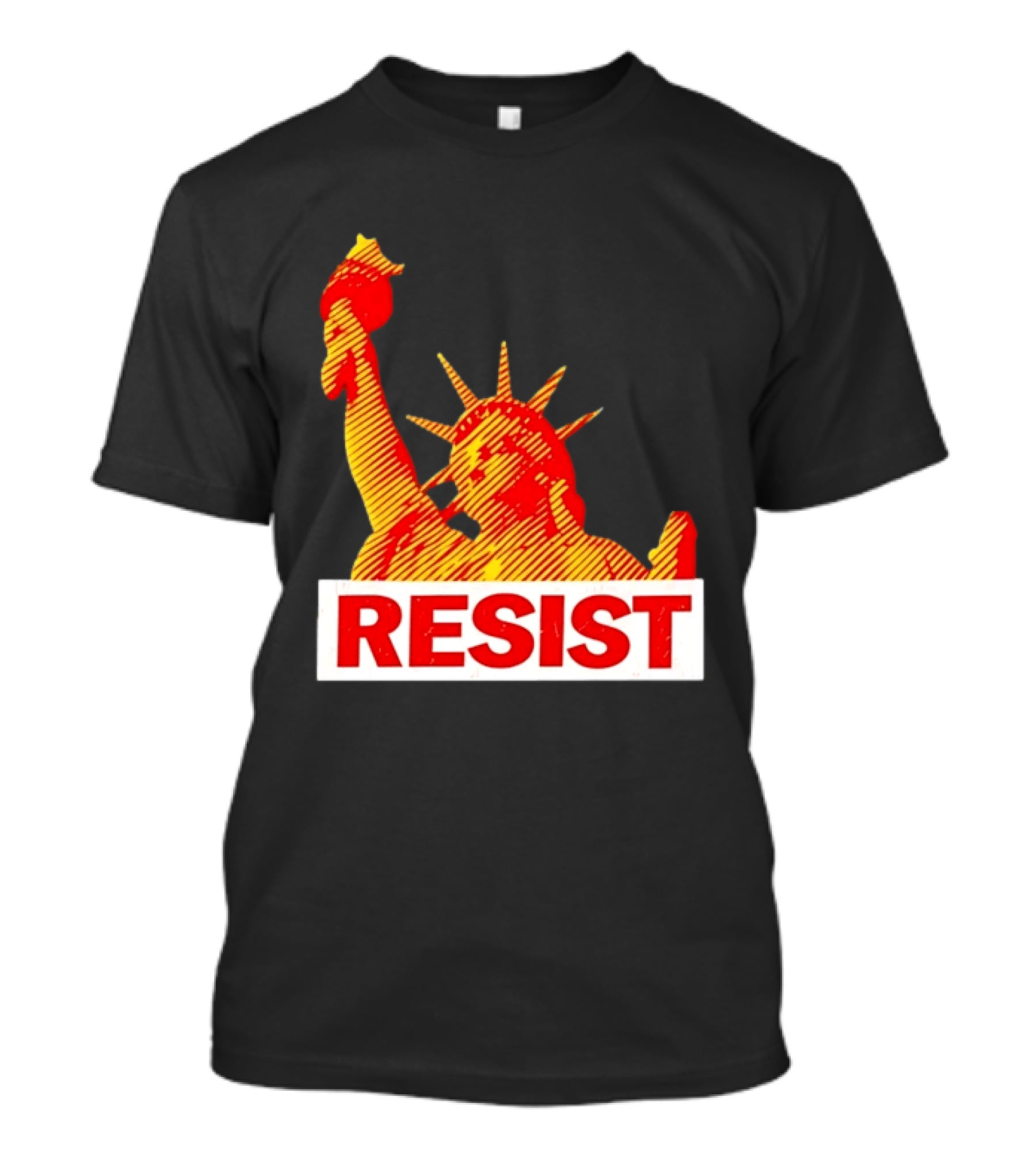 Statue Of Liberty Distressed Resist Political Protest T-Shirt