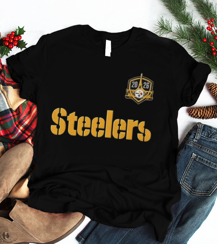 Pittsburgh Steelers Eiffel Tower 2026 Paris Game Event T-Shirt