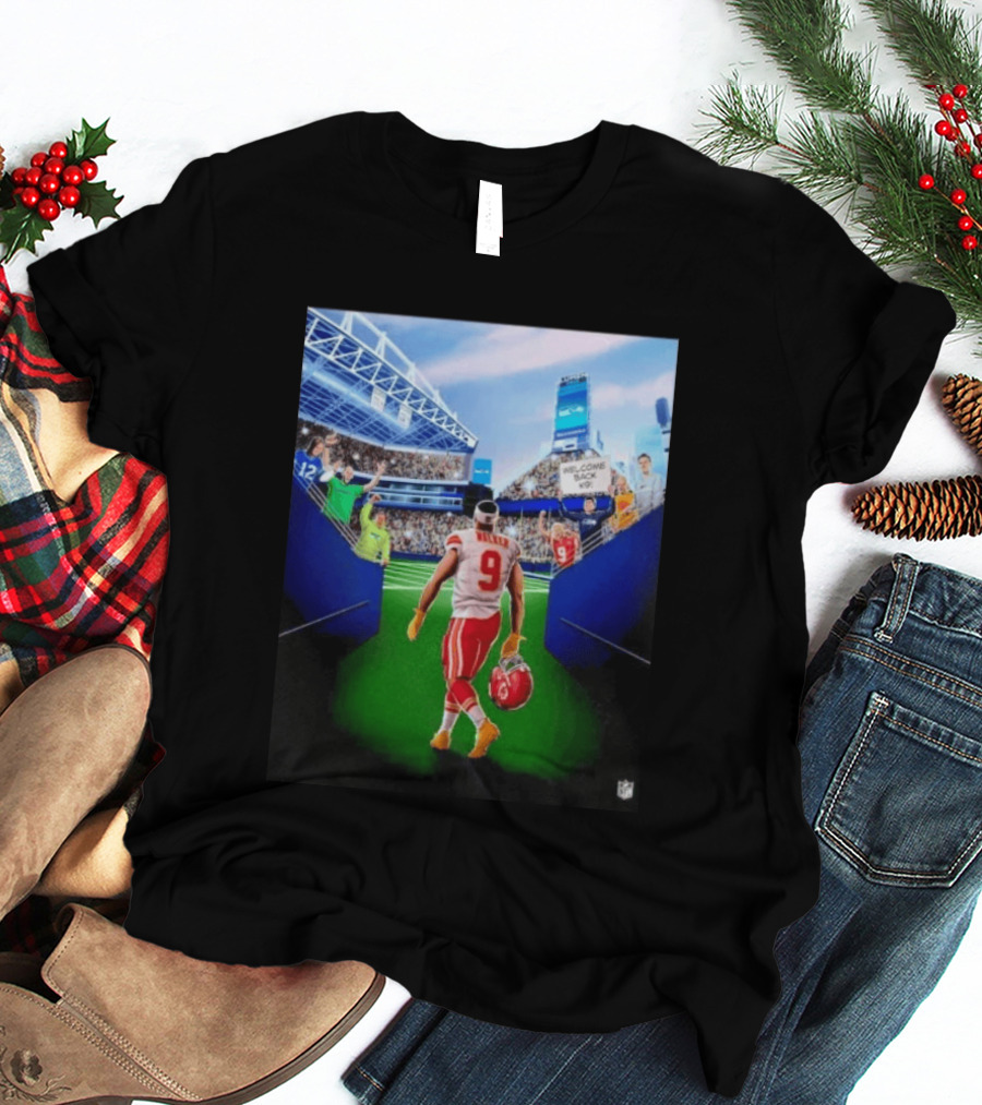 Walker No 9 Welcome Back K9 Seattle Seahawks Stadium Celebration Scene T-Shirt