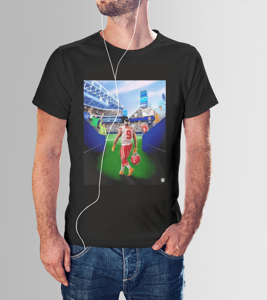 Walker No 9 Welcome Back K9 Seattle Seahawks Stadium Celebration Scene T-Shirt