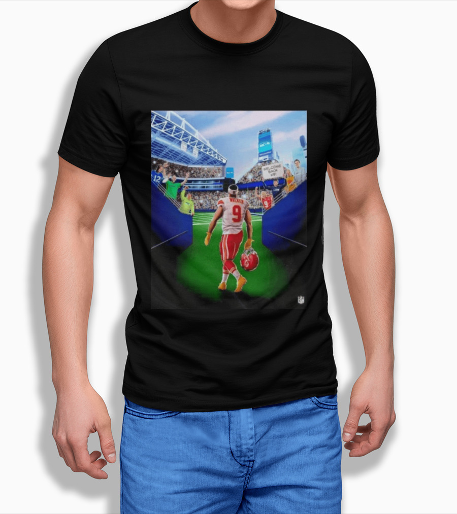 Walker No 9 Welcome Back K9 Seattle Seahawks Stadium Celebration Scene T-Shirt