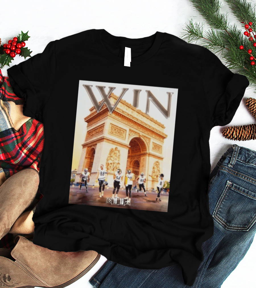 Pittsburgh Steelers Victory 16 10 Arc De Triomphe Paris Celebration T-Shirt