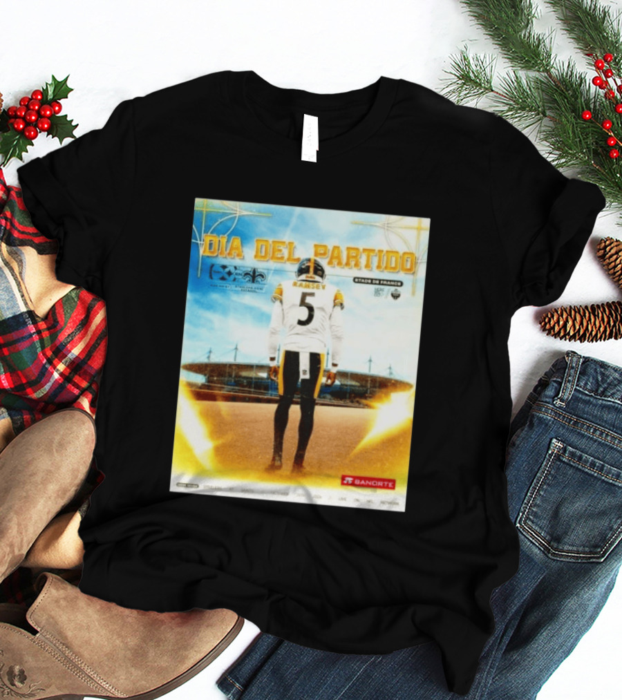 Ramsey No 5 Pittsburgh Steelers Dia Del Partido Stade De France October 25th 2026 NFL Network T-Shirt