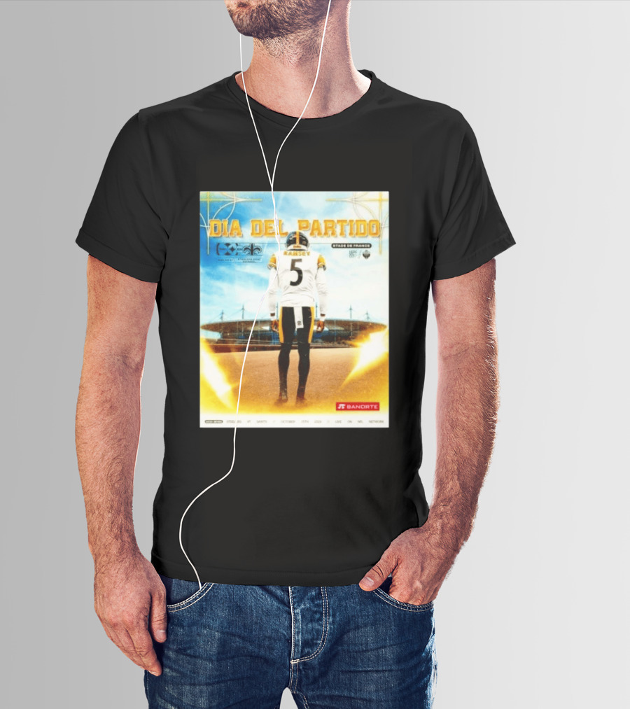 Ramsey No 5 Pittsburgh Steelers Dia Del Partido Stade De France October 25th 2026 NFL Network T-Shirt