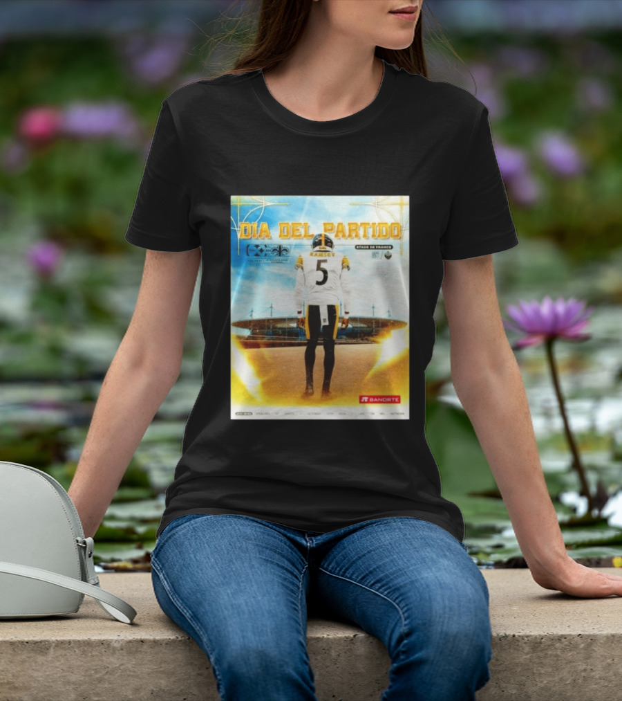 Ramsey No 5 Pittsburgh Steelers Dia Del Partido Stade De France October 25th 2026 NFL Network T-Shirt
