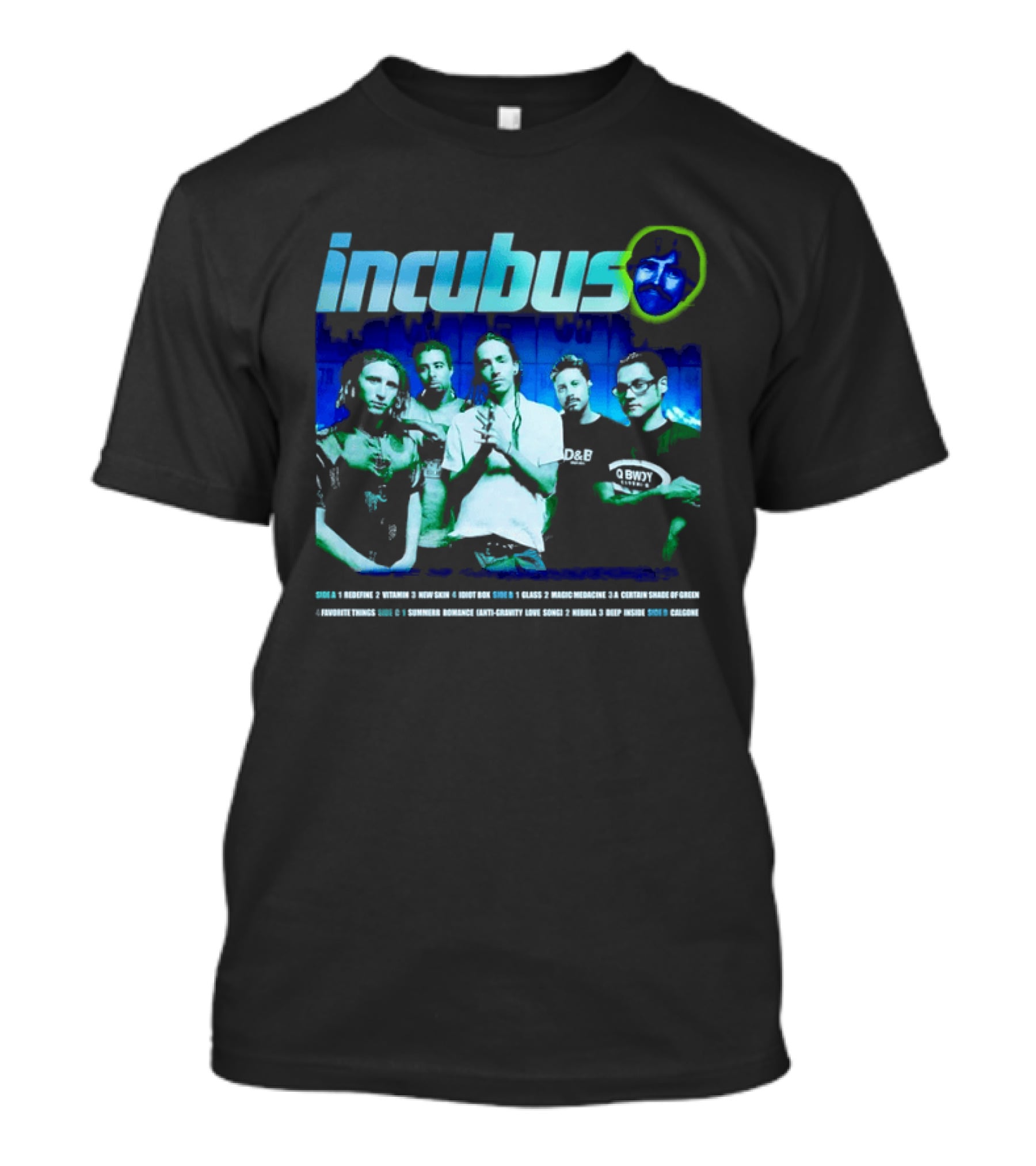 Incubus SCIENCE Album Tracklist With Band Members In Alternative Rock T-Shirt