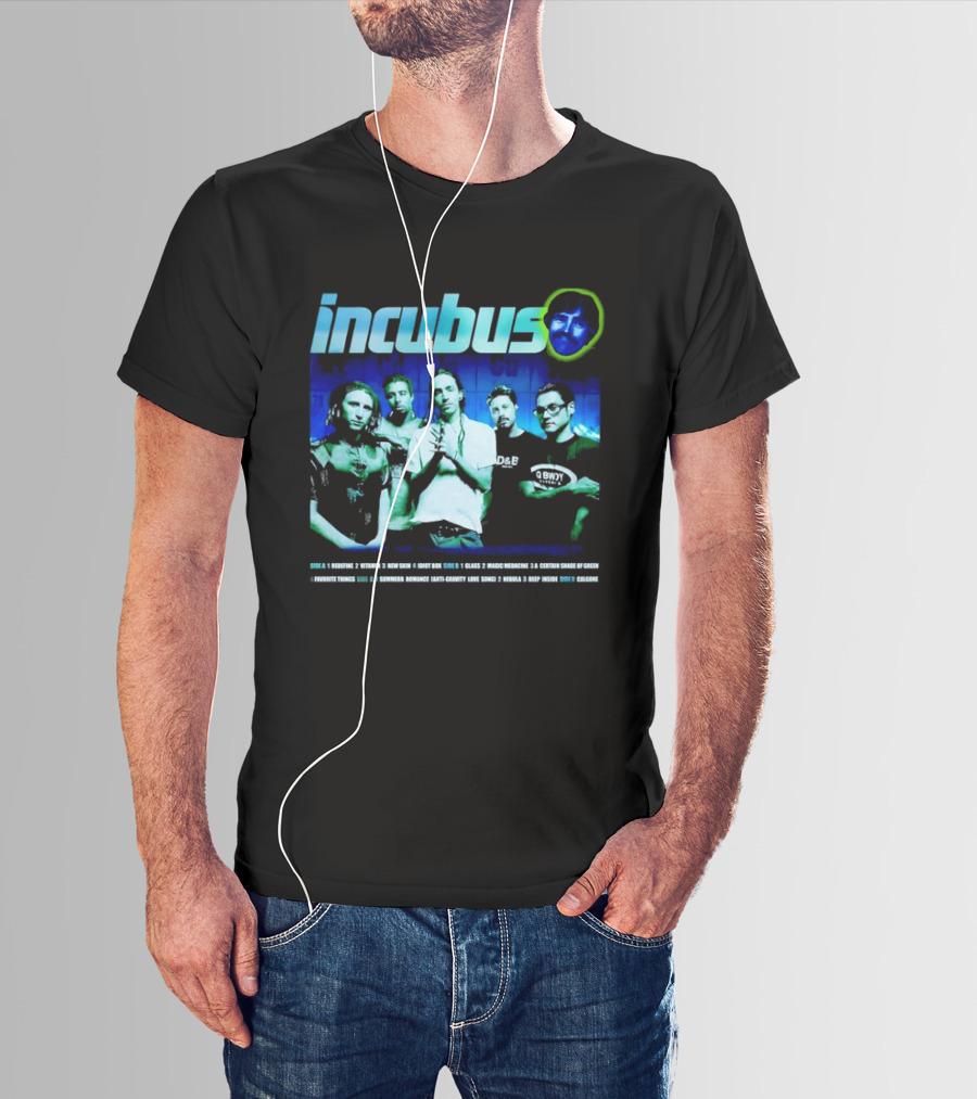 Incubus SCIENCE Album Tracklist With Band Members In Alternative Rock T-Shirt