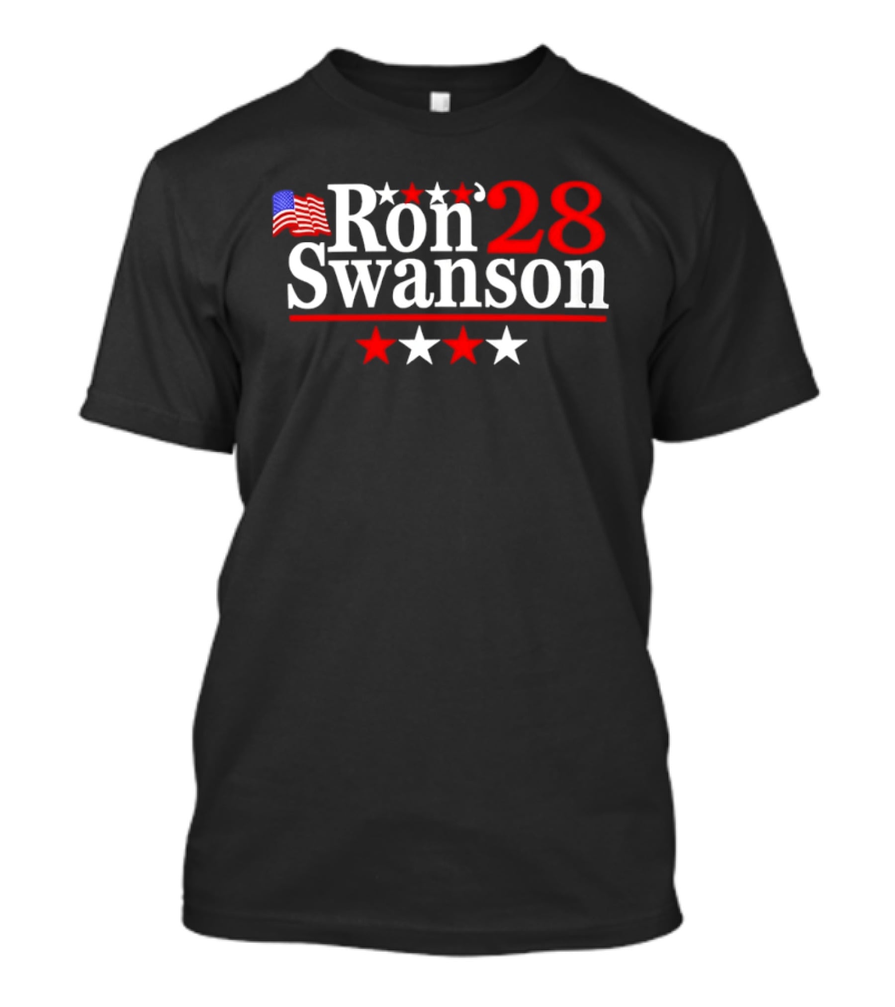 Ron Swanson 28 American Flag Stars Parks And Recreation T-Shirt