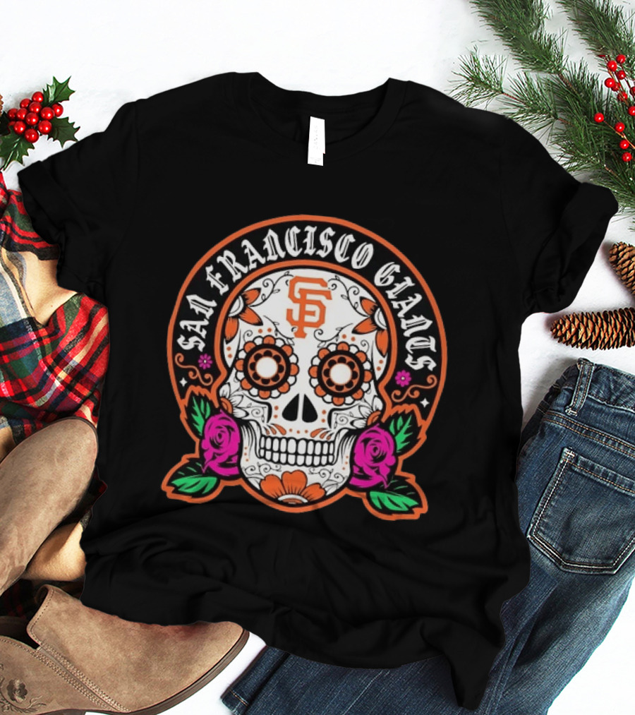 San Francisco Giants Dia De Los Muertos Sugar Skull MLB T-Shirt