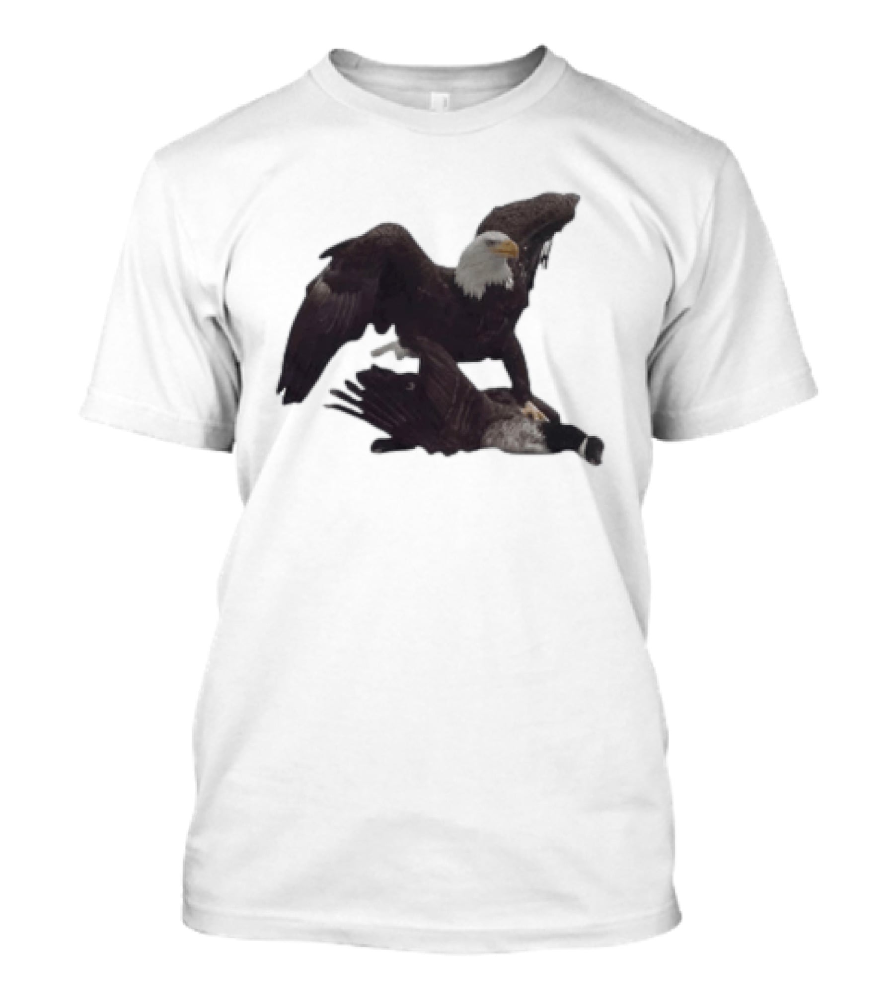 Bald Eagle Vs Canada Goose Bird Of Prey Showdown T-Shirt