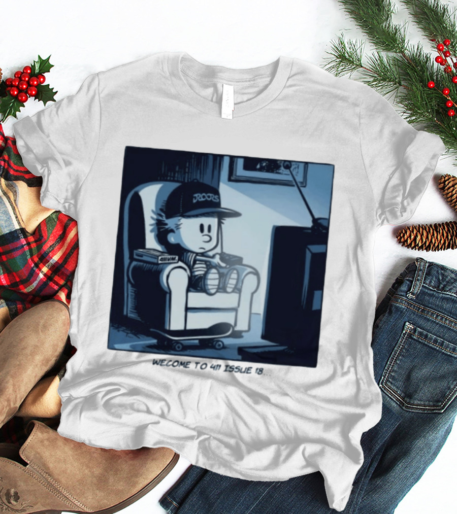 Calvin 411 Issue 18 90s Nostalgia Skateboarding Youth T-Shirt