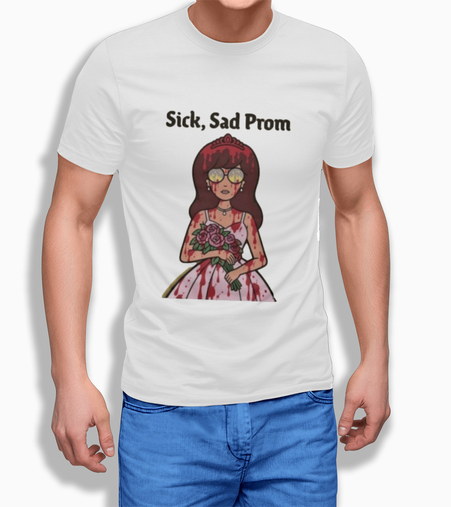 Daria Sick Sad Prom Carrie Horror Mashup Girl With Glasses And Flowers T-Shirt