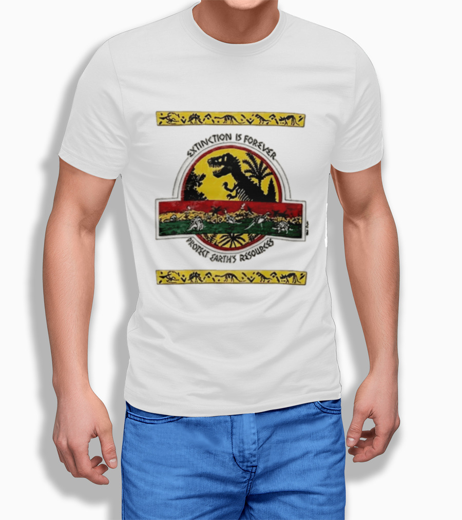 Extinction Is Forever Dinosaur Protect Earth's Resources T-Shirt